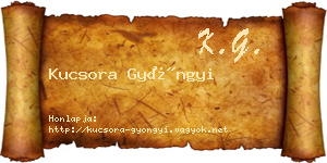 Kucsora Gyöngyi névjegykártya