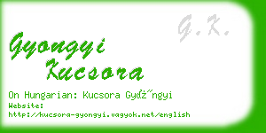 gyongyi kucsora business card